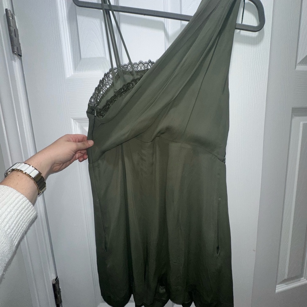 Reiss River Asymmetric Shoulder Playsuit - Picture 5 of 11